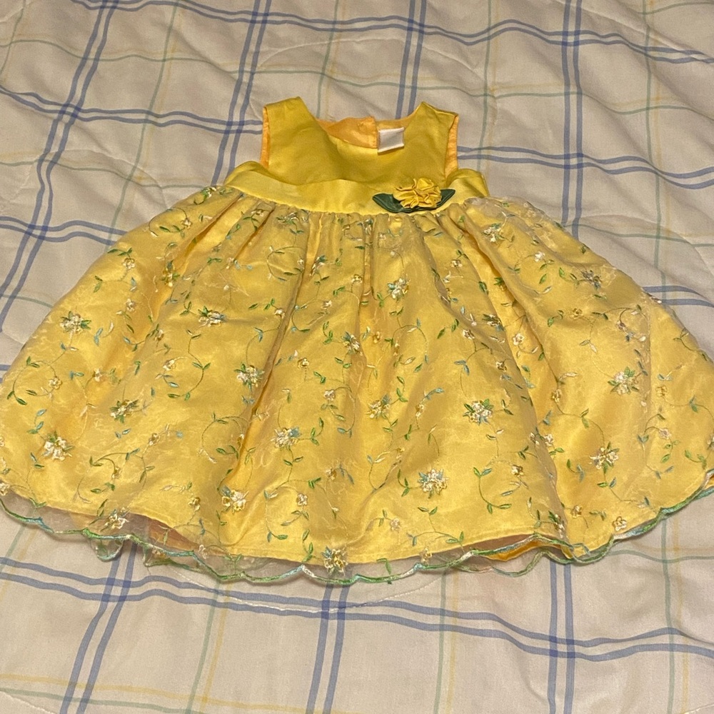 Wonder kids 2T floral dress Yellow Adorable Easter Dress Holiday Dress Cute Sun